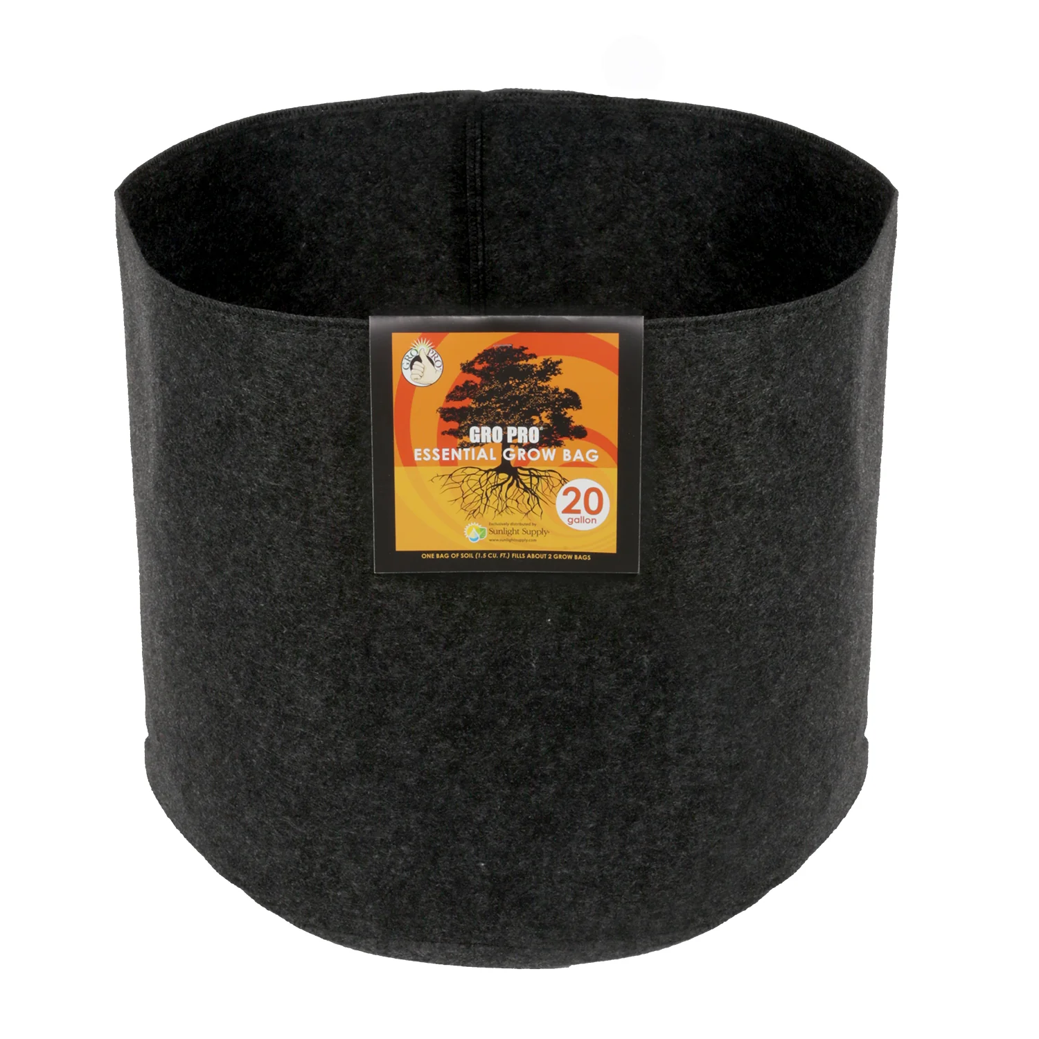 Gro Pro Essential Round Fabric Pots - Black - Image 8