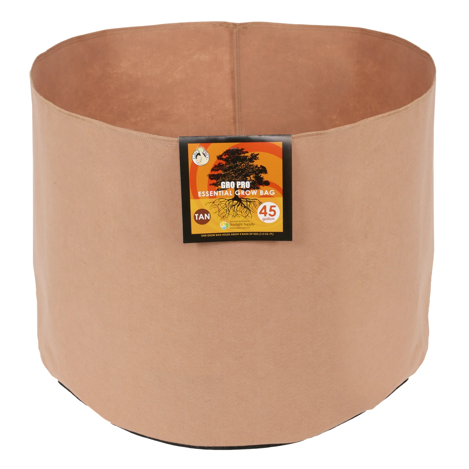 Gro Pro Essential Round Fabric Pots - Tan - Image 8