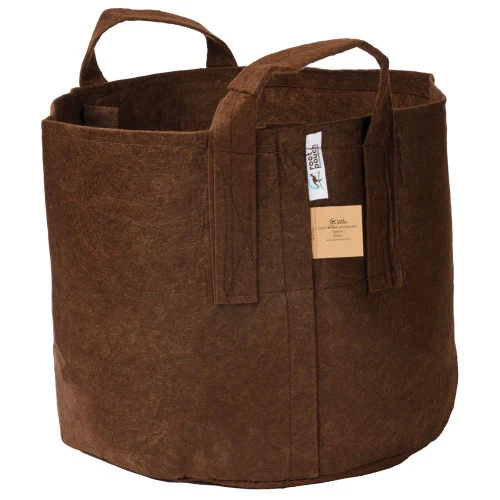 Root Pouch 35 Gallon Brown HEAVYWEIGHT (250 g/m2) w/ Handles (Pack Of 10)