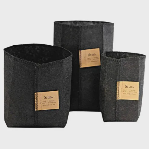 Root Pouch 2 Gallon Black THIN Fabric Bag Black (Bale of 2200)